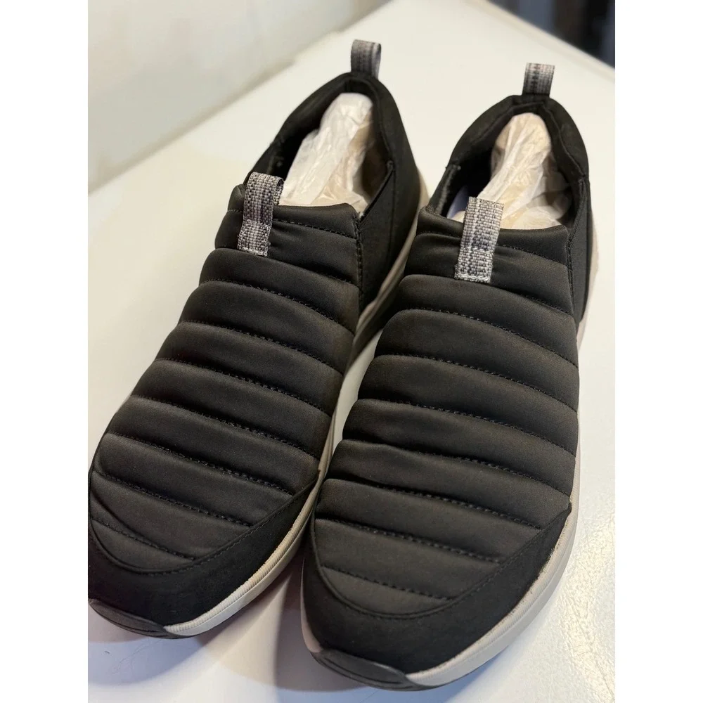 Ryka Pursuit Quilted Slip-Ons Black Walking Sneakers Shoes Womens 10W Wide‎